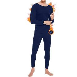 SIMIYA Thermounterwäsche Herren, Skiunterwäsche Herren Thermo Basisschicht, Funktionsunterwäsche Set, Fleece gefütterte warme Oberteile und Unterteile für den kalten Winter(Navy blau, 4XL) von SIMIYA