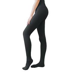 SIMYJOY Thermostrumpfhosen Damen, Fleece Gefütterte Thermo Strumpfhosen Damen Winter Thermo Leggings Damen Fake Transparent Strumpfhose, Undurchsichtig Schwarz Voller Fuß-230G von SIMYJOY