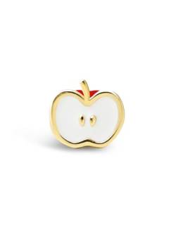 SINGULARU - Apple Loser Ohrringe - Sterling Silber 925 mit 18Kt vergoldetem Finish und farbiger Emaille - Schraubverschluss - Damenschmuck von SINGULARU