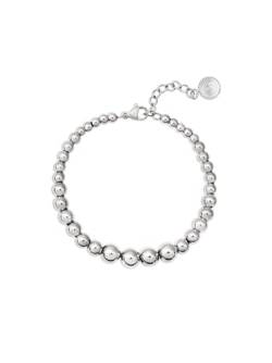 SINGULARU - Grow Pebbles Armband - Stahlarmband mit Perlen verschiedener Größen - Damenschmuck - Verschiedene Ausführungen von SINGULARU
