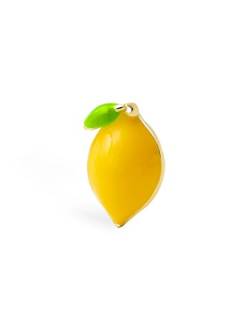 SINGULARU - Lemon Loser Ohrring - Sterling Silber 925 mit 18Kt Goldplattierung und farbiger Emaille - Schraubverschluss - Damenschmuck von SINGULARU