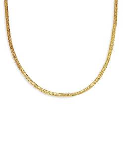 SINGULARU - Lisse Sparkling Halskette - Glänzende Messingkette mit 18 Kt vergoldetem Finish - Einheitsgröße 40cm Kette mit Verlängerung - Damenschmuck von SINGULARU