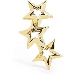 SINGULARU - Loser Ohrring 3 Star Gold - Ohrring in Sterlingsilber mit 18 Kt. Vergoldung - Ohrsteckerverschluss - Loser Ohrring - Damenschmuck von SINGULARU