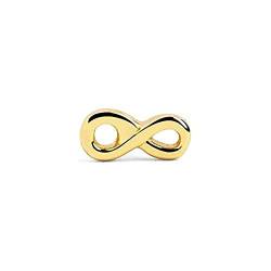 SINGULARU - Loser Ohrring Mini Infinity Gold - Ohrring in Sterlingsilber mit 18 Kt. Vergoldung - Steckverschluss - Loser Ohrring - Damenschmuck von SINGULARU