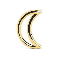 SINGULARU - Loser Ohrring Mini Moon Shape Gold - Ohrring in 925 Sterlingsilber mit 18kt Vergoldung - Ohrsteckerverschluss - Loser Ohrring - Damenschmuck von SINGULARU