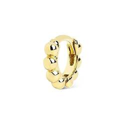 SINGULARU - Loser Ohrring Pebbles XS Gold - Creolen-Ohrringe in 925 Sterlingsilber mit 18kt Vergoldung - Schiebeverschluss - Loser Ohrring - Damenschmuck von SINGULARU
