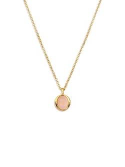 SINGULARU - My Rose Quartz Halskette - 18Kt vergoldetes Messing Halskette mit Naturstein - Kette mit Anhänger - Damenschmuck von SINGULARU