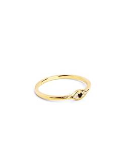 SINGULARU - Ring Horusauge Gold - Ring aus 925 Sterlingsilber mit 18kt Vergoldung - Damenschmuck - Verschiedene Finishes und Größen - Größe 10 von SINGULARU