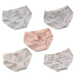 SINMIUANIME Damen Baumwolle Unterwäsche Mittlere Taille Slips Cosplay Anime Druck Weich Atmungsaktiv Japanische Dessous Panties 5 Pack (Niedlicher Bär, L) von SINMIUANIME