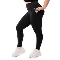 SINOPHANT Leggings Damen High Waist, Blickdicht Schwarze Leggings Große Größen mit Taschen Damen 3XL von SINOPHANT