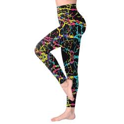 SINOPHANT Leggings Damen High Waist - Blickdicht Leggins mit Bauchkontrolle für Sport Yoga Gym(1 Farblinie,L-XL) von SINOPHANT