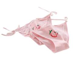 Süßer japanischer Stil Blau & Pink gestreift Female Höschen Bikini Cosplay Baumwolle Unterwäsche Bandage Anime freie Größe Hot - Pink - Einheitsgröße von SINROYEE
