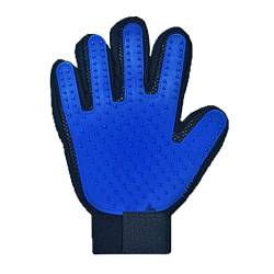 SIOPPKIK 1Pcs Fellpflege-Handschuh für Haustiere, sanfte Enthedderungsbürste – Effizienter Tierhaarentferner Handschuh – verbessertes Fünf-Finger-Design（Dunkelblau） von SIOPPKIK