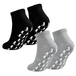 SIOPPKIK 2 Paar Anti-Rutsch-Socken Yoga Socken, Rutschfeste Socken für Damen Männer, Yoga Pilates Socken,Non Slip Yoga Pilates Socks Martial Arts Fitness Dance Barre,EU 35-42 von SIOPPKIK