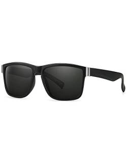 SIPHEW Herren Polarisierte Sonnenbrille Rechteckig TR90 Rahmen Brille UV400 von SIPHEW