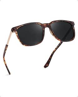 SIPHEW Polarisiert Sonnenbrille Herren Retro Rechteckig Gläser Brille UV-Schutz von SIPHEW