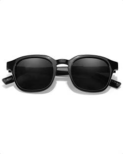 SIPHEW Polarisiert Sonnenbrille Herren Retro Rund Gläser Brille UV-Schutz von SIPHEW
