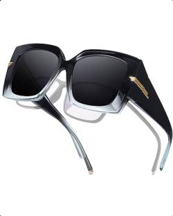 SIPHEW Polarisiert Überzieh Sonnenbrille für Brillenträger Damen Herren, Überbrille Clip on Normale Brille UV400 Schutz von SIPHEW