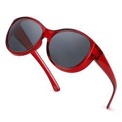SIPHEW Polarisierte Übersonnenbrillen Damen/Herren, Clip Sonnenbrille aufsatz für Brillenträger UV400 Schutz-Überzieh von SIPHEW