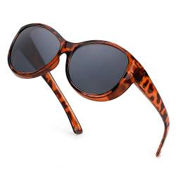 SIPHEW Polarisierte Übersonnenbrillen Damen/Herren, Clip Sonnenbrille aufsatz für Brillenträger UV400 Schutz-Überzieh von SIPHEW