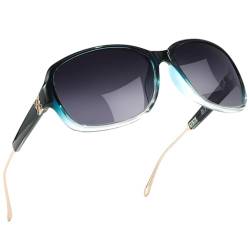 SIPHEW Stilvolle polarisierte Sonnenbrille Damen - trendigen übergroßen Damen-Sonnenbrillen mit 400 UV-Schutz Wrap-Around-Rahmen mit Klasse von SIPHEW