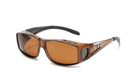 SIPHEW Überzieh Sonnenbrille Polarisierte für Brillenträger Überbrille Sonnenbrille mit seitlichen Schilden Über Noramall Brille Fitovers Sunglasses UV400 Protection von SIPHEW