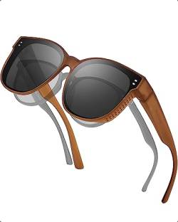 Überzieh Sonnenbrille Polarisierte für brillenträger Übergroße Sonnenbrille Fit over Noramall Brille mit UV400 Schutz von SIPHEW