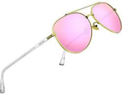 SIPLION Unisex Polarisiert Sonnenbrille Herren Damen Pilotenbrille Fahrerbrille Verspiegelt UV400 7077 Pink von SIPLION