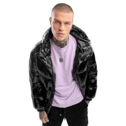 SIROKO - Glänzende Pufferjacke Barent - L - Schwarz von SIROKO