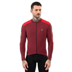 SIROKO - Langärmelige Thermo-Radtrikot M4 Echelon - L - Bordeauxrot/Rot von SIROKO