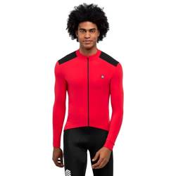 SIROKO - Langärmelige Thermo-Radtrikot M4 Passion - XL - Feuerrot/Schwarz von SIROKO