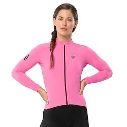 SIROKO - Langarm Thermo-Radtrikots für Damen M4 Queen Stage - L - Bubblegum Pink von SIROKO