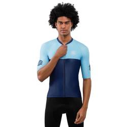 SIROKO - Radsporttrikots M2 Teide - XS - Marineblau/Hellblau von SIROKO