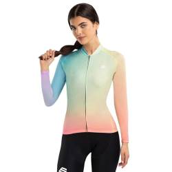 SIROKO - Radtrikot Langarm für Damen M2 Madone - S - Gelb/Schweinchenrosa von SIROKO