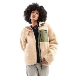 SIROKO - Sherpa Jacke für Damen Walnut-W - XL - Beige/Grün von SIROKO