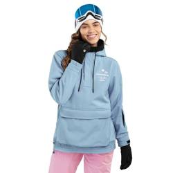 SIROKO - Snowboardjacke mit Kängurutasche für Damen W3-W Prags - S - Blau von SIROKO