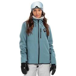 SIROKO - Softshell Jacke für Schnee für Damen W2-W Beluga - L - Stahlblau von SIROKO