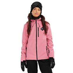 SIROKO - Softshell Jacke für Schnee für Damen W2-W Lollipop - L - Bubblegum Pink von SIROKO