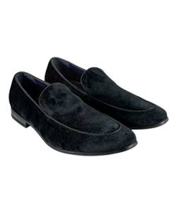 Italian Couture Milan Herren-Slipper, Samt, Schwarz, Schwarz , 46 EU von SIRRI