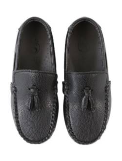 SIRRI Jungen-Loafer aus Kunstleder mit Quasten – Klassische Flache Mokassin-Schuhe für Hochzeit, Freizeitkleidung Größe 38 von SIRRI
