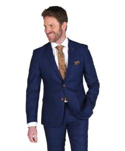 SIRRI Marineblau Karierter Anzug aus Tweed für Herren, formelles Set separat erhältlich Brust 52 von SIRRI
