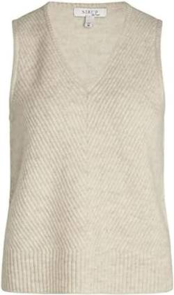 SIRUP COPENHAGEN Women's Beige Melange Elegant Waistcoat Down Vest, Large von SIRUP COPENHAGEN