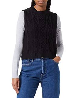 SIRUP COPENHAGEN Women's Black Trendy Knitted West Pullover Sweater, Large von SIRUP COPENHAGEN