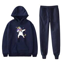 Einhorn Trainingsanzug 2 Teilig Damen Unicorn Kostüme Fitness Mädchen Sweatsuit Tracksuit Sportwear Activewear Laufanzug Winter Streetwear Hip Hop Sportanzug Zweiteiler Kapuzen Hoodie und Hose Set von SISAY