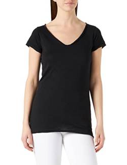 Sisley Damen T-shirt 3tnhl4007 T Shirt, Black 100, L EU von SISLEY