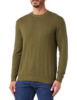 Sisley Men's L/S 1098S101D Sweater, Military Green 921, L von SISLEY