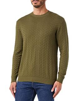 Sisley Men's L/S 1098S101D Sweater, Military Green 921, XXL von SISLEY