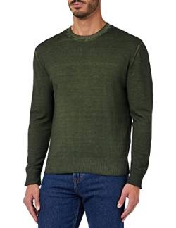Sisley Men's L/S 18BAS101N Sweater, Military Green 95A, XL von SISLEY