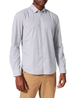 Sisley Mens 53UM5QI39 Shirt, Micro Geometric Print 66R, XL von SISLEY