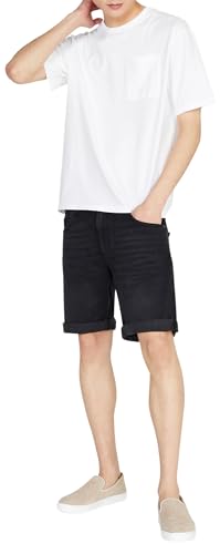 Sisley Mens Bermuda 4HC1S9001 Shorts, Black Denim 800, 29 von SISLEY